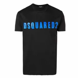 Áo Phông Dsquared2 T-Shirt Màu Đen Họa Tiết Chữ Xanh