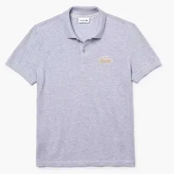 Áo Polo Lacoste Polo Regular Fit Crocodile Badge Màu Ghi Xám Size S