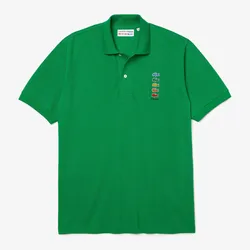 Áo Polo Men's Lacoste x Polaroid Colored Croc Badge Màu Xanh Green Size S
