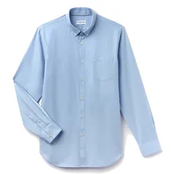Áo Sơ Mi Dài Tay Lacoste Shirt Mini Pique Man CH9623 Màu Xanh Blue
