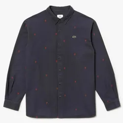 Áo Sơ Mi Lacoste Live Men's Boxy Fit Mini Rose Embroidery Cotton Shirt CH8225-QYA Size 40