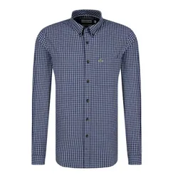 Áo Sơ Mi Lacoste Shirt Mens Navy And Purple Check Long Sleeve Top CH4886 00 CSB Màu Xanh Navy Size 39