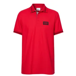 Áo Thun Nam Burberry Cotton Piqué Polo Shirt In Bright Red Màu Đỏ