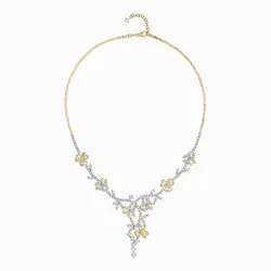 Dây Chuyền CZ  Lộc Phúc Fine Jewelry VFH1008ANWWY.06 Trắng Vàng