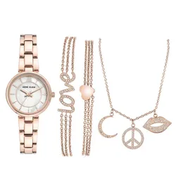 Đồng Hồ Anne Klein Quartz Dial Ladies Watch And Jewelry Set 3598RGSTAK Màu Vàng Hồng