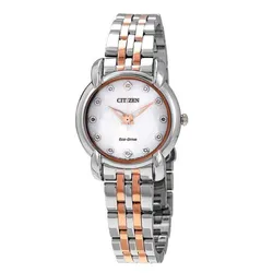 Đồng Hồ Citizen Jolie Eco-Drive White Dial Ladies Two Tone Watch EM0716-58A