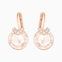 Khuyên Tai Swarovski Bella V Pierced Earrings Pink Rose-Gold Tone Plated 5299318