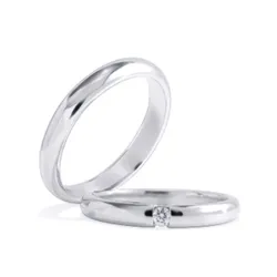 Nhẫn Cưới Kim Cương Phú Quý NK347833 Vàng Trắng