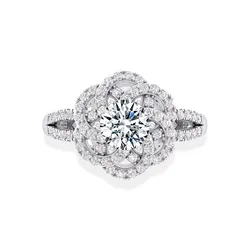 Nhẫn Jemmia Diamond Moissanite Nữ 14K NF2021102367 Vàng Trắng (Giá Chưa Bao Gồm Đá Chủ)