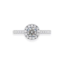 Nhẫn Jemmia Diamond Nữ 18K VNF2021122434 Vàng Trắng Đính Kim Cương (Giá Chưa Bao Gồm Đá Chủ)