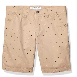 Quần Shorts Lacoste Mens Bermuda Twill Slim Bermuda Màu Nâu Nhạt