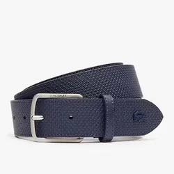 Thắt Lưng Lacoste Men's Engraved Buckle Texturised Leather Belt Size 100