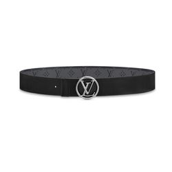 Thắt Lưng Nam Louis Vuitton LV Exclusive Prelaunch Circle 40mm Reversible Belt Màu Đen Xám