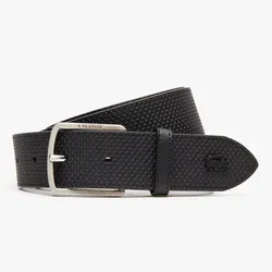 Thắt Lưng Men's Lacoste Engraved Buckle Texturised Leather Belt Màu Đen Size 100