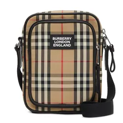 Túi Đeo Chéo Burberry Vintage Check Messenger Bag Màu Nâu