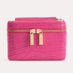 Túi Đeo Chéo Pedro Textured Leather Vanity Case 65940023 Màu Hồng