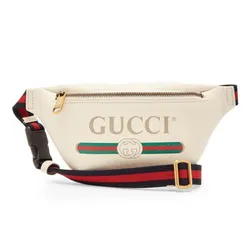 Túi Đeo Hông Gucci Men's Gucci Print Leather Belt Bag Màu Trắng