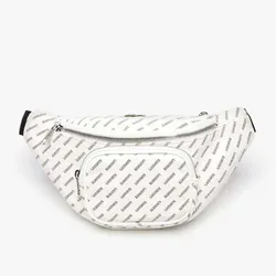Túi Lacoste Men's White Live Coated Print Canvas Belt Bag Màu Trắng