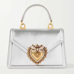 Túi Xách Nữ Dolce & Gabbana D&G Mini Devotion Top-Handle Bag Màu Bạc
