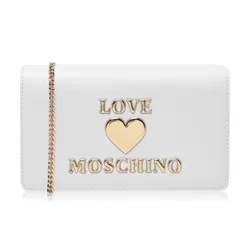 Túi Xách Moschino Love Logo Heart Shoulder Bag Màu Trắng