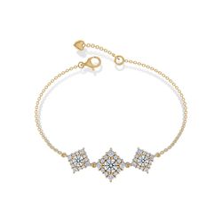 Vòng Đeo Tay Kim Cương  Nữ Jemmia Diamond 18K LT2021062040 Màu Vàng (Giá Chưa Bao Gồm Đá Chủ)