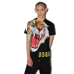 Áo Thun Dsquared2 D2tiger Dsquared2 T-Shirt Màu Đen