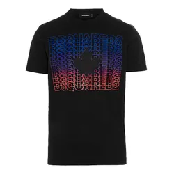 Áo Thun Dsquared2 Unisex Siyah Logo Regular Màu Đen