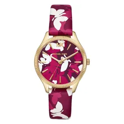 Đồng Hồ Michael Kors MK Lexington Pink Floral Watch 36mm Màu Tím