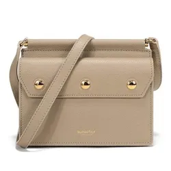 Túi Đeo Chéo Burberry Mini Leather Title Bag With Pocket Detail 8014580 Màu Beige