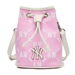 Túi Đeo Chéo Dây Rút MLB Monogram Diamond 3ABMS022N-50PKS Màu Hồng