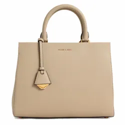 Túi Đeo Chéo Nữ Charles & Keith CNK Large Double Handle Bag – Sand 50160095-2 Màu Be