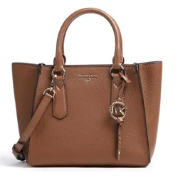 Túi Xách Michael Kors MK Kris Handbag Grained Cow Leather Brown Màu Nâu