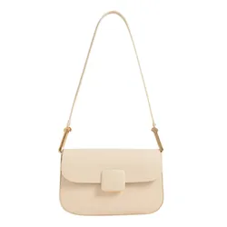 Túi Xách Nữ Charles & Keith CNK Koa Square Push-Lock Shoulder Bag Beige 20270818 Màu Be