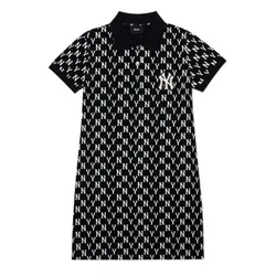 Váy Polo MLB Monogram Collar One Piece 3FOPM0223-50BKS Màu Đen Size XS