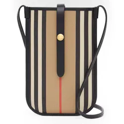 Túi Đeo Chéo Burberry Icon Stripe E-canvas Anne Phone Case with Strap Phối Màu Be Nâu