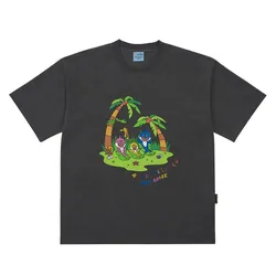 Áo Phông Acmé De La Vie ADLV Ungle Family Short Sleeve T-Shirt Washing Màu Đen Xám