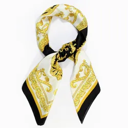 Khăn Quàng Cổ Versace Silk Gold Baroque Large Square Phối Màu
