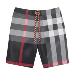 Quần Shorts Burberry Charcoal IP Màu Đen Đỏ