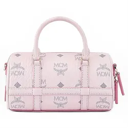 Túi Xách Tay MCM Delmy Boston Bag Visetos Pink MWBBAER01QH001 Màu Hồng