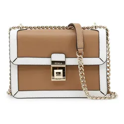 Túi Đeo Chéo Furla Dixie Women's Crossbody Bag Phối Màu Trắng Nâu