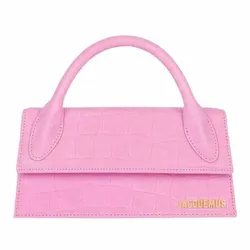 Túi Xách Tay Nữ Jacquemus Long Chiqito, Size 20, Màu Hồng