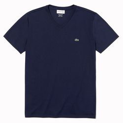 Áo Phông Lacoste Men's V-Neck Pima Cotton Jersey T-Shirt Cổ V Màu Xanh Navy Size L