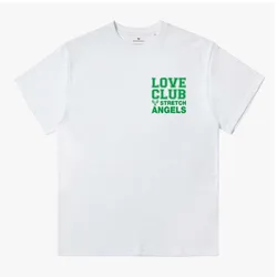 Áo Phông Stretch Angels Love Club Back Logo Fit Off White A-21S-SRTS06131-OW Màu Trắng