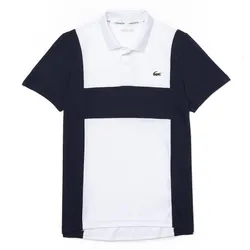 Áo Polo Lacoste Sport Pique Colorblock For Man DH6933-522 Màu Trắng/Xanh Navy Size L