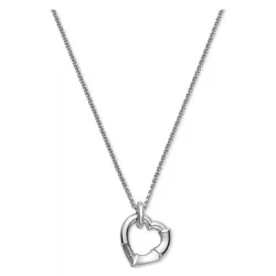 Dây Chuyền Gucci Silver Bamboo Heart Ladies Necklace Màu Bạc