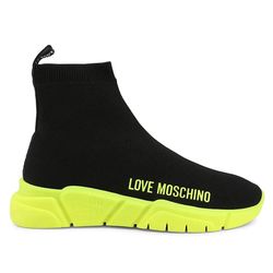 Giày Sneakers Love Moschino Nero Giallo Sintetico JA15343G1C1Z500A Màu Đen Đế Xanh