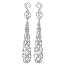 Khuyên Tai Gucci Diamantissima 18 Karat White Gold, Diamond Necklace Màu Trắng