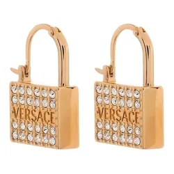 Khuyên Tai Nữ Versace Ổ Khóa Đính Pha Lê 16956829 Màu Vàng