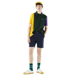 Quần Shorts Lacoste Men's Bermudas Slim Fit From Elastic Gabardines FH9542 166 Màu Xanh Navy