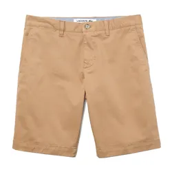 Quần Shorts Lacoste Men's Slim Fit Stretch Gabardine Shorts FH9542 02S Màu Beige